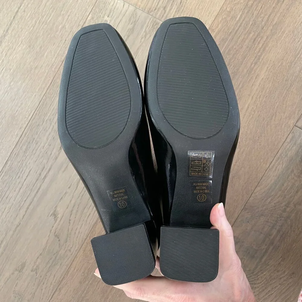 Sheln Almond Toe Chunky Heel Back Zip Waterproof Fashion Booties Black Sz 10 NWT - Picture 6 of 10